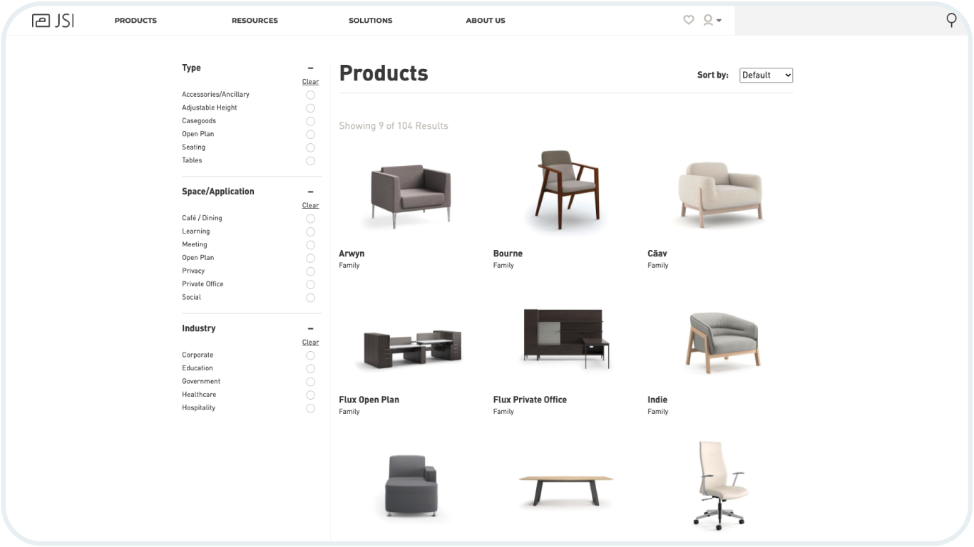 Furniture company website, RocketBuild